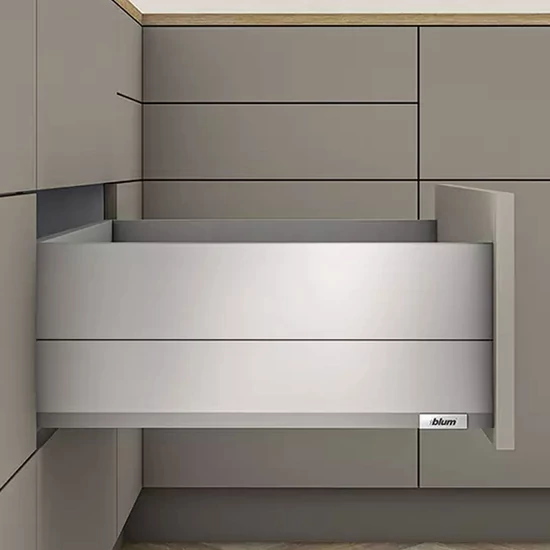 Blum MERIVOBOX fiókszett E magasságú BOXCAP fém oldallal 300mm Szürke
