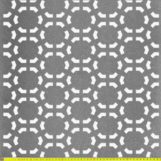 Perforált lemez Fekete MDF5 CELL perforációval 1218x608x5mm