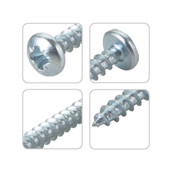 Rögzítő csavar "D" fejű 5x40mm PZ2 200db/doboz cink fehér
