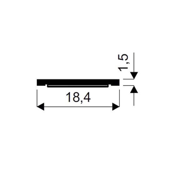 Sevroll - Díszítő profil öntapadós "S18" 3fm-es lapos (3000x18mm) pezsgő Sevroll - Díszítő profil öntapadós "S18" 3fm-es lapos (3000x18mm) pezsgő