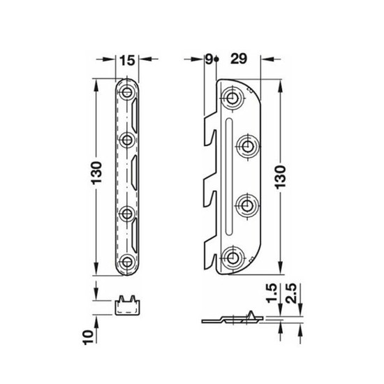 Ágyvasalat akasztós 130mm 8db-os