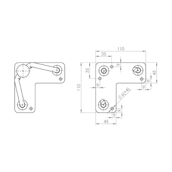 Asztalláb Drót 175mm Fekete STRONG 4db