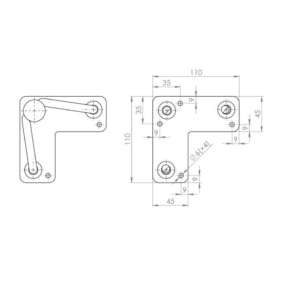 Asztalláb Drót 710mm Fekete STRONG 4db
