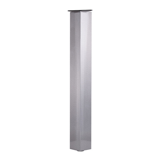 Asztalláb szögletes 710x80x80mm Nemesacél