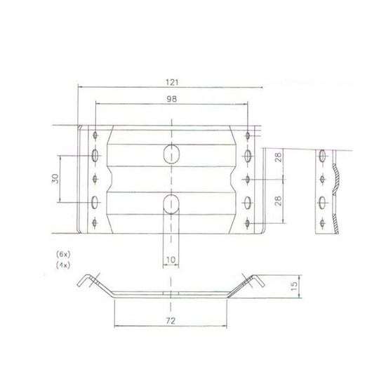 Asztalláb vas 107x70mm