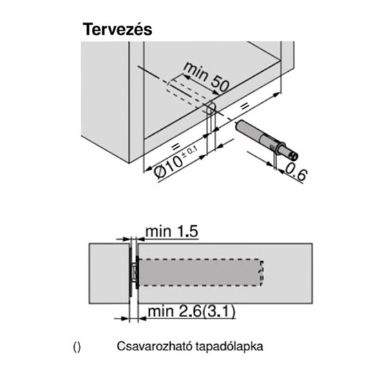 Blum 956.1004 Tip-on nyitásrásegítés rövid Fekete Blum 956.1004 Tip-on nyitásrásegítés rövid Fekete