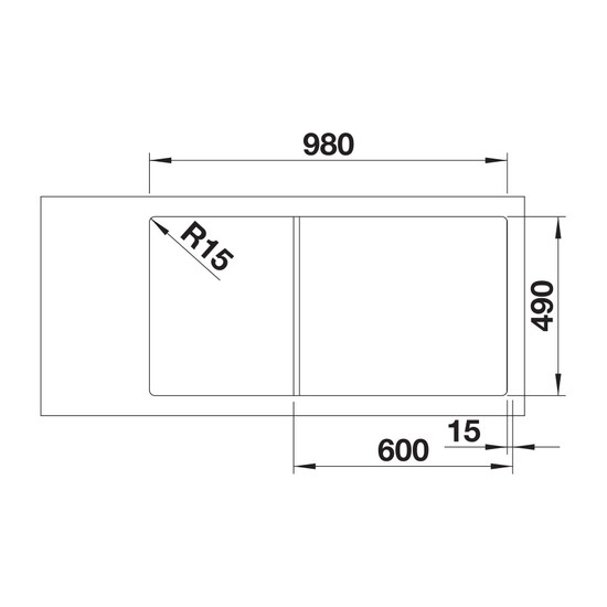 Blanco Axia III 6S Fehér 1med+gyüm.+csepp. Silgránit mosogató InFino 1000x510mm jobbos