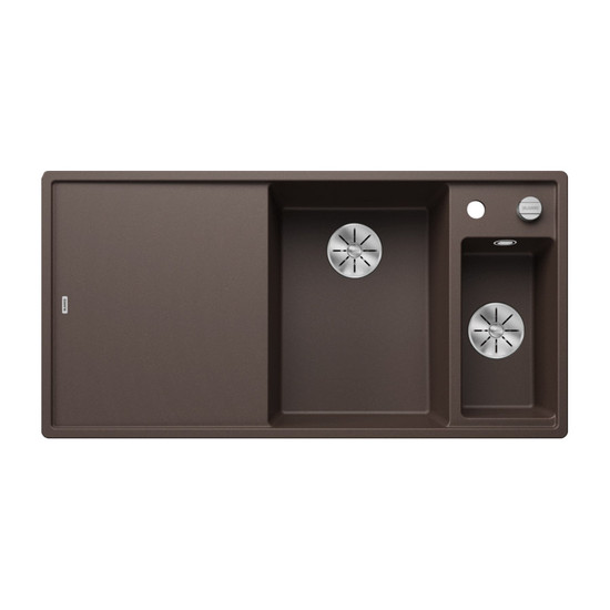Blanco Axia III 6S Kávé 1med+gyüm.+csepp. Silgránit mosogató InFino 1000x510mm jobbos