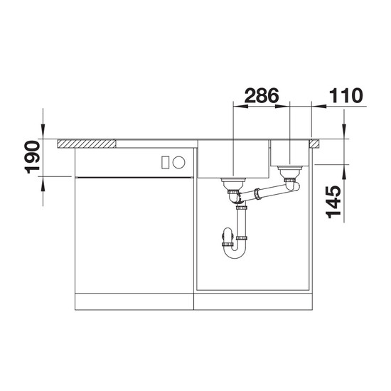 Blanco Axia III 6S Fehér 1med+cs+gyüm. Silgránit mosogató InFino 1000x510mm balos