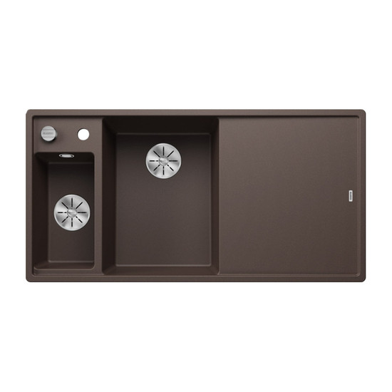 Blanco Axia III 6S Kávé 1med+cs+gyüm. Silgránit mosogató InFino 1000x510mm balos
