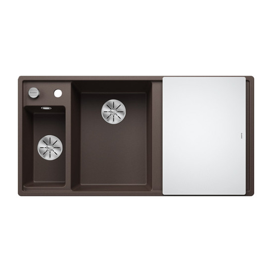Blanco Axia III 6S Kávé 1med+cs+gyüm. Silgránit mosogató InFino 1000x510mm balos