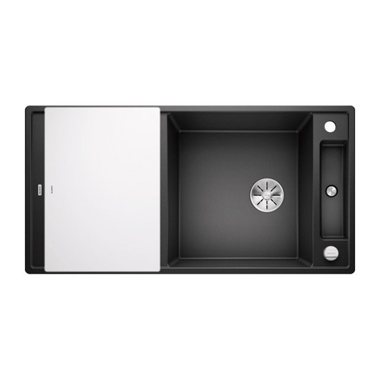 Blanco Axia III XL 6S Antracit 1med+gyüm.+csepp. Silgránit mosogató InFino 1000x510mm üveg vágódeszkával Blanco Axia III XL 6S Antracit 1med+gyüm.+csepp. Silgránit mosogató InFino 1000x510mm üveg vágódeszkával