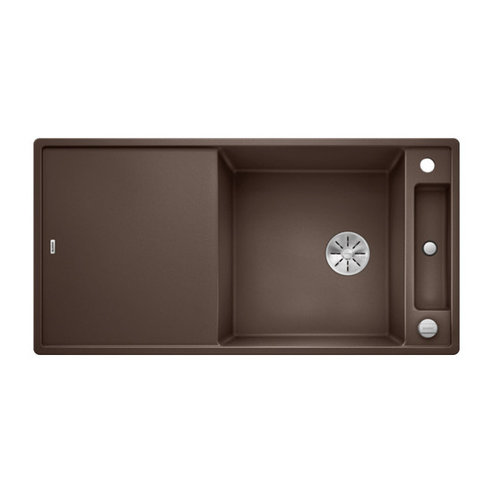 Blanco Axia III XL 6S Kávé 1med+gyüm.+csepp. Silgránit mosogató InFino1000x510mm üveg vágódeszkával