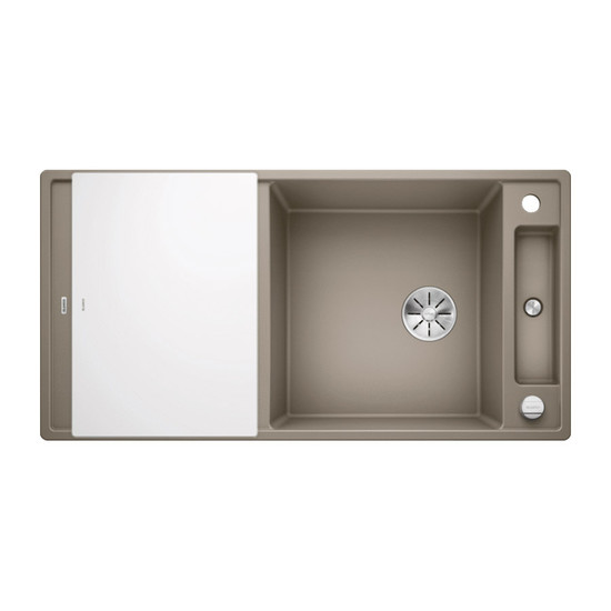 Blanco Axia III XL 6S Tartufo 1med+gyüm.+csepp. Silgránit mosogató InFino 1000x510mm üveg vágódeszkával