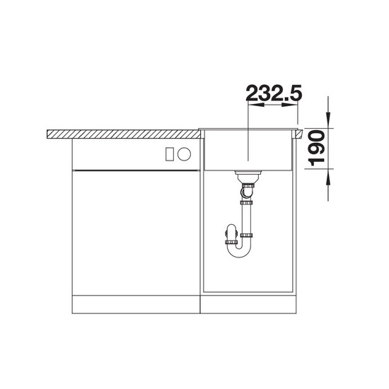 Blanco Dalago 45 Antracit 1med. Silgránit mosogató 465x510/190mm exc-rel. 517156 Blanco Dalago 45 Antracit 1med. Silgránit mosogató 465x510/190mm exc-rel. 517156