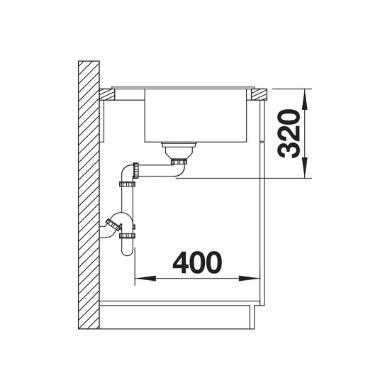 Blanco Dalago 45 Fehér 1med. Silgránit mosogató 465x510/190mm exc-rel. 517160 Blanco Dalago 45 Fehér 1med. Silgránit mosogató 465x510/190mm exc-rel. 517160