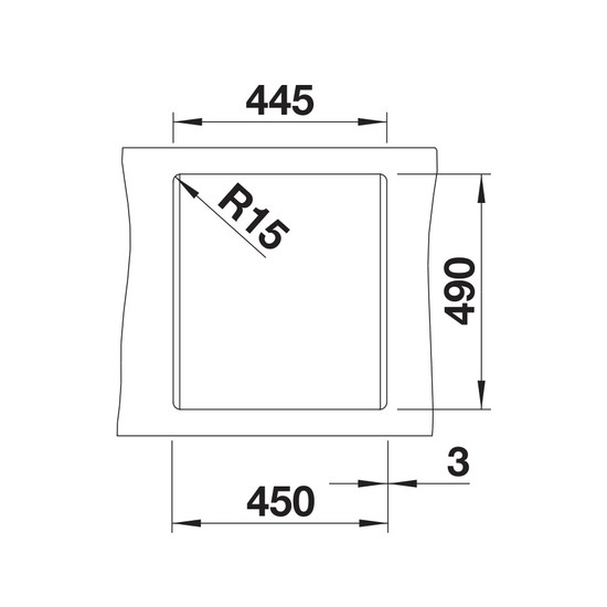 Blanco Dalago 45 Kávé 1med. Silgránit mosogató 465x510/190mm exc-rel. 517165