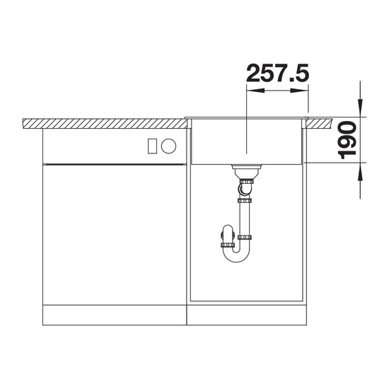 Blanco Dalago 5 Kávé 1med Silgránit mosogató 515x510/190mm exc-rel.518529