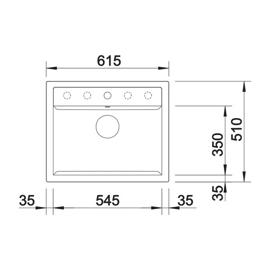 Blanco Dalago 6 Kávé 1med Silgránit mosogató 615x510/180mm 515066 Blanco Dalago 6 Kávé 1med Silgránit mosogató 615x510/180mm 515066