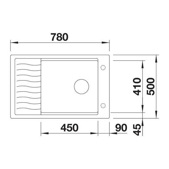 Blanco Elon XL 6S Antracit 1mély+csepp. Silgránit mosogató 780x500mm ext.nélk. Blanco Elon XL 6S Antracit 1mély+csepp. Silgránit mosogató 780x500mm ext.nélk.