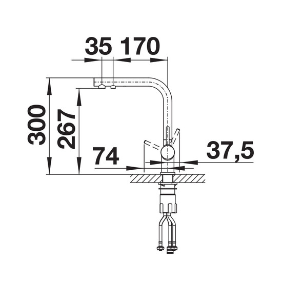 Blanco Fontas Króm csaptelep víztisztítóhoz