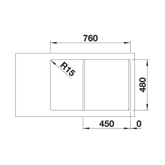 Blanco LEGRA 45 S Törtfehér tartozéknélk. Silgránit mosogató 780x500/19mm 522205 Blanco LEGRA 45 S Törtfehér tartozéknélk. Silgránit mosogató 780x500/19mm 522205