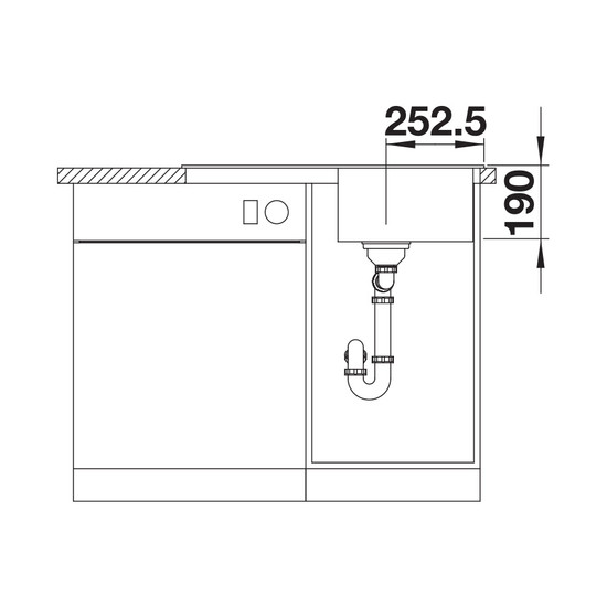 Blanco LEGRA 45 S Vulkánszürke tartozéknélk. Silgránit mosogató 780x500/19mm 522205