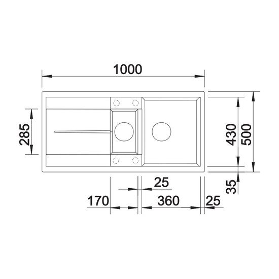 Blanco Metra 6S Fehér 1med+cs+gyüm. Silgránit mosogató 1000x500mm exct.nélkül 513223 Blanco Metra 6S Fehér 1med+cs+gyüm. Silgránit mosogató 1000x500mm exct.nélkül 513223