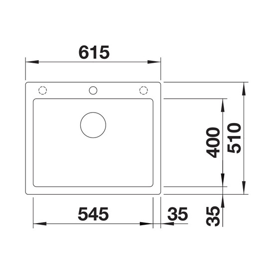 Blanco Pleon 6 PD Antracit 1med. 615x510mm silg.mosogató exct.nélk. 521678 Blanco Pleon 6 PD Antracit 1med. 615x510mm silg.mosogató exct.nélk. 521678