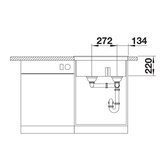 Blanco Pleon 6 Split Antracit 615x510mm silg.mosogató exct.nélk. 521689