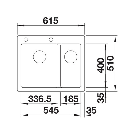 Blanco Pleon 6 Split Kávé 615x510mm silg.mosogató exct.nélk. 521698