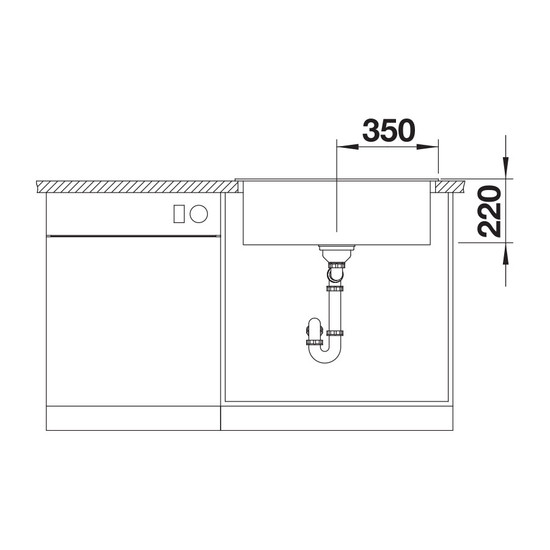 Blanco Pleon 8 PD Antracit 1med. 700x510mm silg.mosogató exct.nélk. 523043 Blanco Pleon 8 PD Antracit 1med. 700x510mm silg.mosogató exct.nélk. 523043
