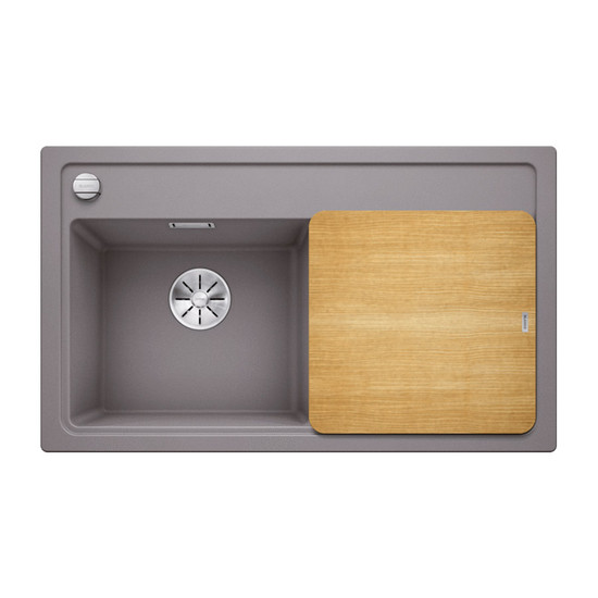 Blanco Zenar 45S Alumetál 860x510/190mm 1med+csep. Silgránit mosogató balos fa tartozék exc. 523842