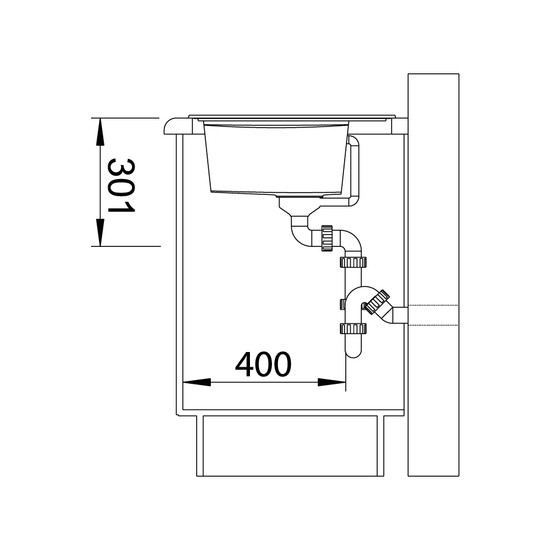 Blanco Zenar 45S Alumetál 860x510/190mm 1med+csep. Silgránit mosogató balos fa tartozék exc. 523842