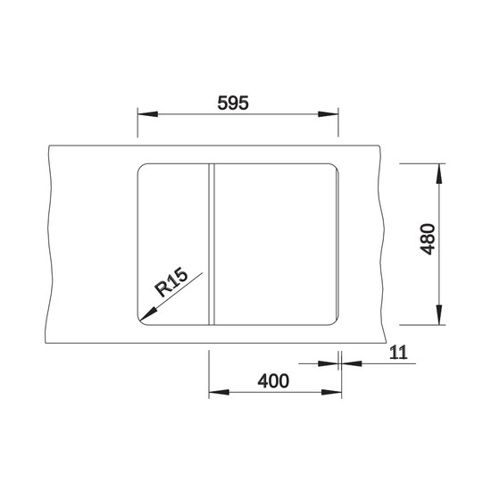Blanco Zia 40S Fehér 1m+cs. Silgránit mosogató 615x500mm ext.nélk. 516922