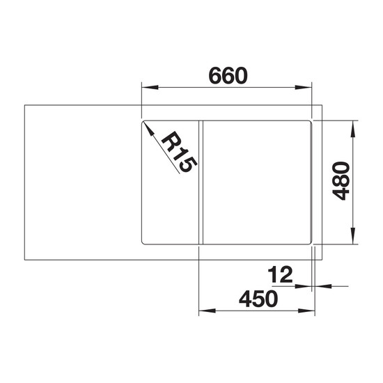 Blanco Zia 45S Compact Fehér 1m+cs. Silgránit mosogató 680x500mm ext.nélk. 524725