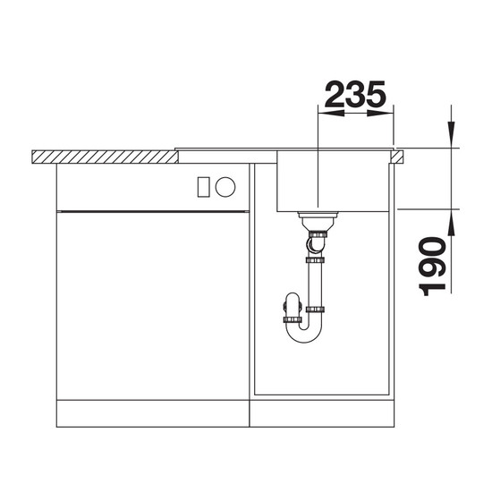 Blanco Zia 45S Compact Fehér 1m+cs. Silgránit mosogató 680x500mm ext.nélk. 524725