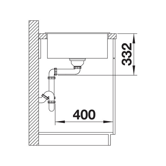 Blanco Zia 45S Compact Fehér 1m+cs. Silgránit mosogató 680x500mm ext.nélk. 524725