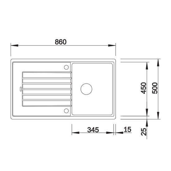 Blanco Zia 45SL Antracit 1m+cs. Silgránit mosogató 860x500mm ext.nélk. 516748 Blanco Zia 45SL Antracit 1m+cs. Silgránit mosogató 860x500mm ext.nélk. 516748