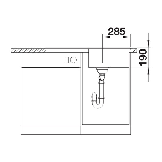 Blanco Zia 5S Kávé 1m+cs. Silgránit mosogató 860x500mm ext.nélk.520519