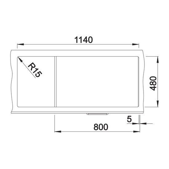 Blanco Zia 8S Kávé 2m+cs. Silgránit mosogató 1160x500mm ext.nélk. 515602