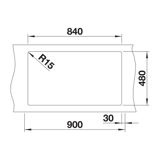 Blanco Zia 9 Fehér 2mély. 860x500mm ext.nélk. 516678