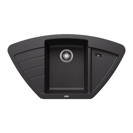 Blanco Zia 9E Antracit 1mély+cs. sarok 930x510mm exc. nélk 514764