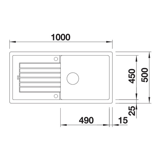 Blanco Zia XL 6S Antracit 1m+cs. Silgránit mosogató 1000x500mm ext.nélk. 517568 Blanco Zia XL 6S Antracit 1m+cs. Silgránit mosogató 1000x500mm ext.nélk. 517568