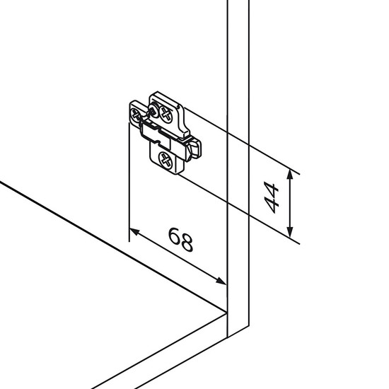 Blum 175H9190.22 18mm-es keresztalakú szerelőtalp Blum 175H9190.22 18mm-es keresztalakú szerelőtalp