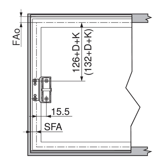 Blum 20K1101 Szimmetrikus erőhordozó HK-XS gyenge Blum 20K1101 Szimmetrikus erőhordozó HK-XS gyenge