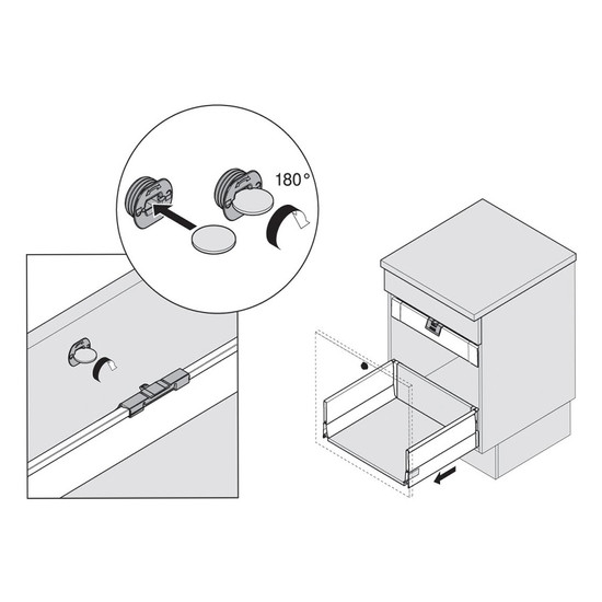 Blum Tandembox Antaro ZIF.80M7 belső fiók fogantyú Fehér