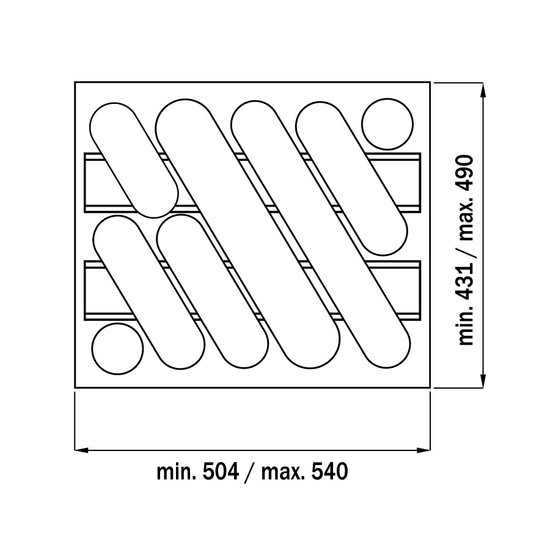 Evőeszköztartó ART 741-60 504/540x430/490mm Metál szürke Evőeszköztartó ART 741-60 504/540x430/490mm Metál szürke