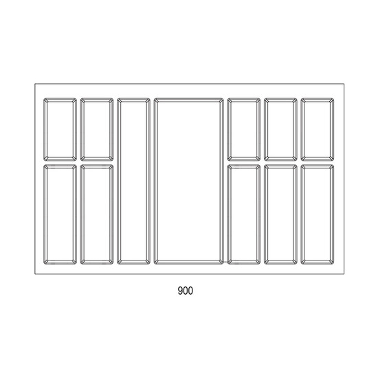 Evőeszköztartó Classico Kristall softTouch 90 (822x474 mm) fekete Evőeszköztartó Classico Kristall softTouch 90 (822x474 mm) fekete