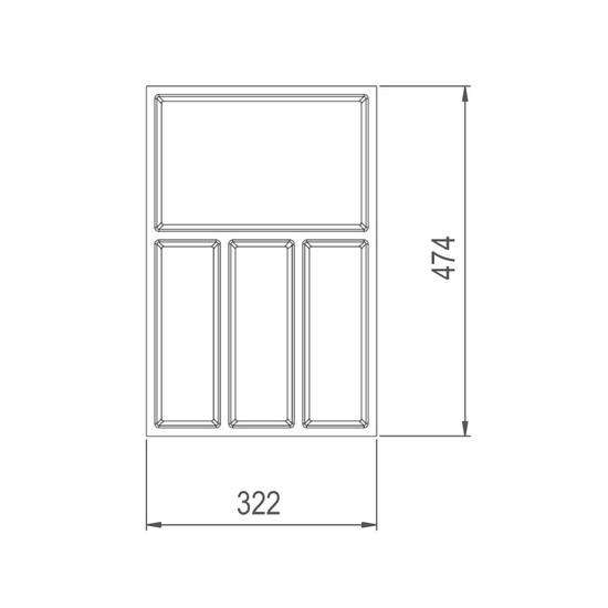 Evőeszköztartó SKY 500/40 (322x474mm) antracit Evőeszköztartó SKY 500/40 (322x474mm) antracit